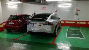 coches eléctricos en garajes en fincas.